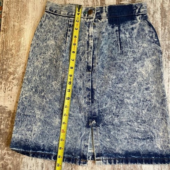 Vtg Gene Montesano for Bongo Stone Washed Skirt - Picture 3 of 6